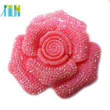 plus grande résine flatback cabochon rose couleur résine fleur pour bijoux